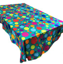 ROUND TABLECLOTH MULTI COLOR POLKA DOT SATIN - New Creations Fabric & Foam Inc