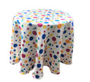 ROUND TABLECLOTH MULTI COLOR POLKA DOT SATIN - New Creations Fabric & Foam Inc