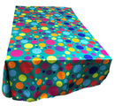 ROUND TABLECLOTH MULTI COLOR POLKA DOT SATIN - New Creations Fabric & Foam Inc