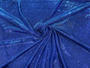 Royal Blue 58/60" Wide Full Glitter Covered Shimmer Fabric By The Yard