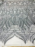 Royalty Sequin Damask Fabric 54” Wide| New Creations Fabric & Foam Inc. - New Creations Fabric & Foam Inc