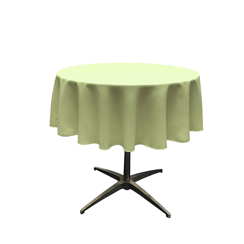 54" Round Polyester Poplin Table Overlay Good For A 40" Round Table With a 5" Round Drop Around
