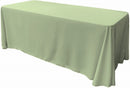 90" Wide by 132" Long Rectangular Polyester Poplin Seamless Tablecloth - Rounded Corners