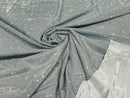 Silver 58/60" Wide Full Glitter Covered Shimmer Fabric By The Yard - New Creations Fabric & Foam Inc