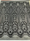 Small Damask Pattern Sequin Fabric 54” Wide| New Creations Fabric & Foam Inc. - New Creations Fabric & Foam Inc