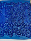 Small Damask Pattern Sequin Fabric 54” Wide| New Creations Fabric & Foam Inc. - New Creations Fabric & Foam Inc