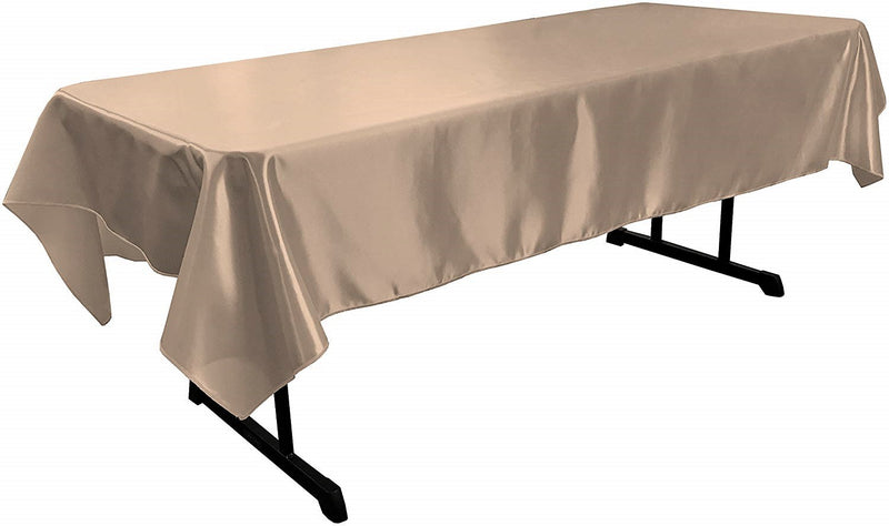 58" x 120" Rectangular Polyester Bridal Satin Table Tablecloth