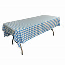 60" Wide x 120" Long Rectangular Polyester Poplin Gingham Checkered Tablecloth