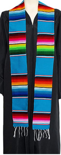 5" Wide by 76" Long Authentic Mexican Serape Graduation Stole Sash