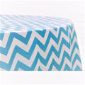 45" Round Chevron Poly/Cotton Tablecloth/Overlay for Small Round Coffee Table