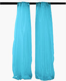 4.5 Feet Wide  x 9 Feet High, Polyester Sheer Mirror Organza Backdrop Drape, Curtain Panels, Room Divider, 1 Pair.