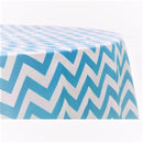 54" ROUND CHEVRON POLY COTTON TABLECLOTH