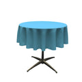 51" Round Polyester Poplin Table Overlay Good For A 40" Round Table With a 5" Round Drop Around