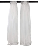4.5 Feet Wide  x 9 Feet High, Polyester Sheer Mirror Organza Backdrop Drape, Curtain Panels, Room Divider, 1 Pair.