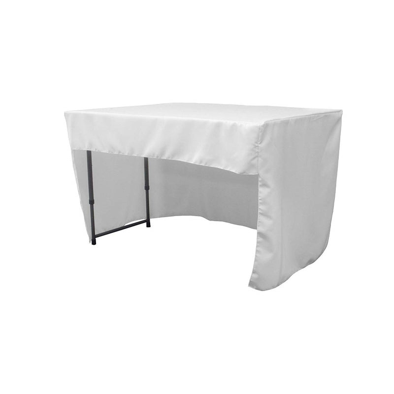 72" Long x 30" Wide x 30" High, Polyester Poplin Fitted Tablecloth with Open Back Design
