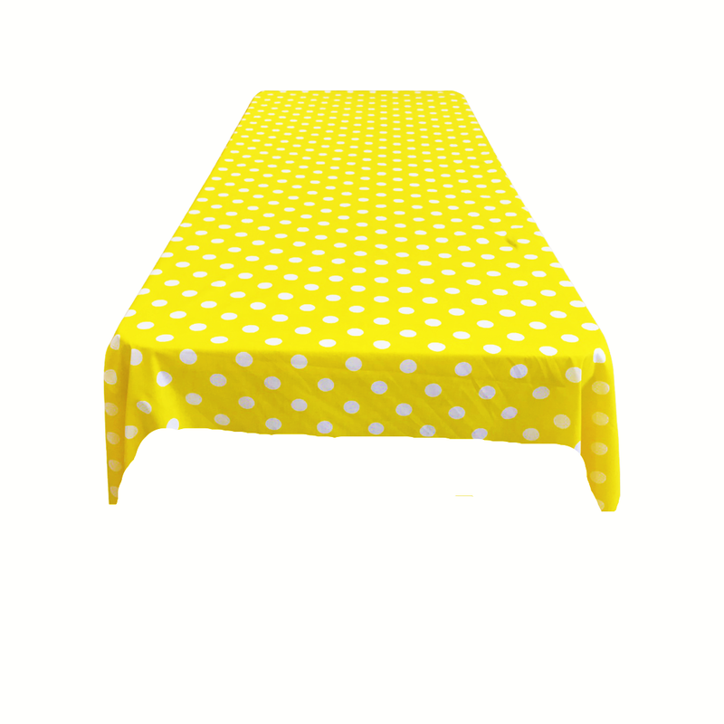 36" x 36" Square Small Polka Dot Poly Cotton Tablecloth