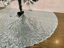 48" Round Decorative Sequins Tree Skirt for Christmas/Thanksgiving Day