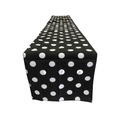 12" Wide x 108" Long, Polka Dot Print Broadcloth Poly Cotton Table Runner