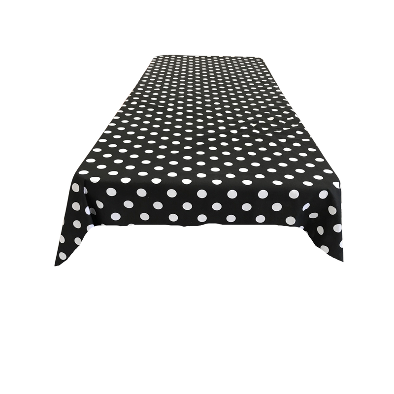 45" x 45" Square Big Polka Dot Poly Cotton Tablecloth