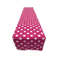 12" Wide x 90" Long, Polka Dot Print Broadcloth Poly Cotton Table Runner