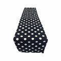 12" Wide x 90" Long, Polka Dot Print Broadcloth Poly Cotton Table Runner