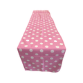 12" Wide x 108" Long, Polka Dot Print Broadcloth Poly Cotton Table Runner