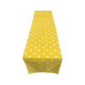 12" Wide x 90" Long, Polka Dot Print Broadcloth Poly Cotton Table Runner