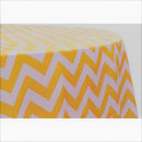 45" ROUND CHEVRON POLY COTTON TABLECLOTH