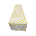 12" Wide x 108" Long, Polka Dot Print Broadcloth Poly Cotton Table Runner